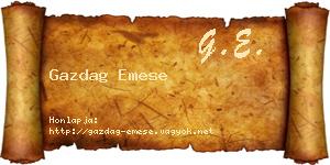 Gazdag Emese névjegykártya